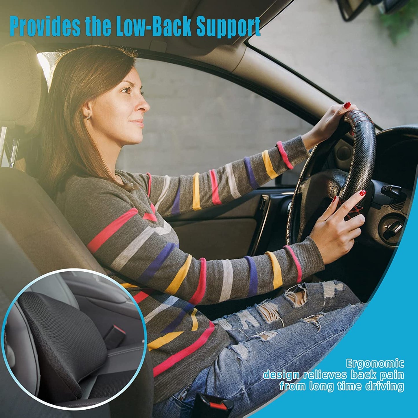 Autositzkissen mit memory foam Unterstützung