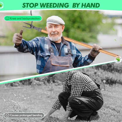 Unkrautzieher mit 4-Krallen-Kopf – Effektives Gartenwerkzeug aus Eisen zur Wurzelentfernung