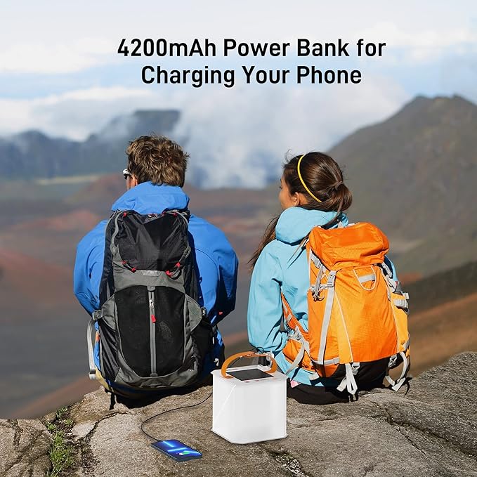 Solar LED Laterne – Tragbare, faltbare Campinglampe mit Solarbetrieb für Outdoor-Aktivitäten