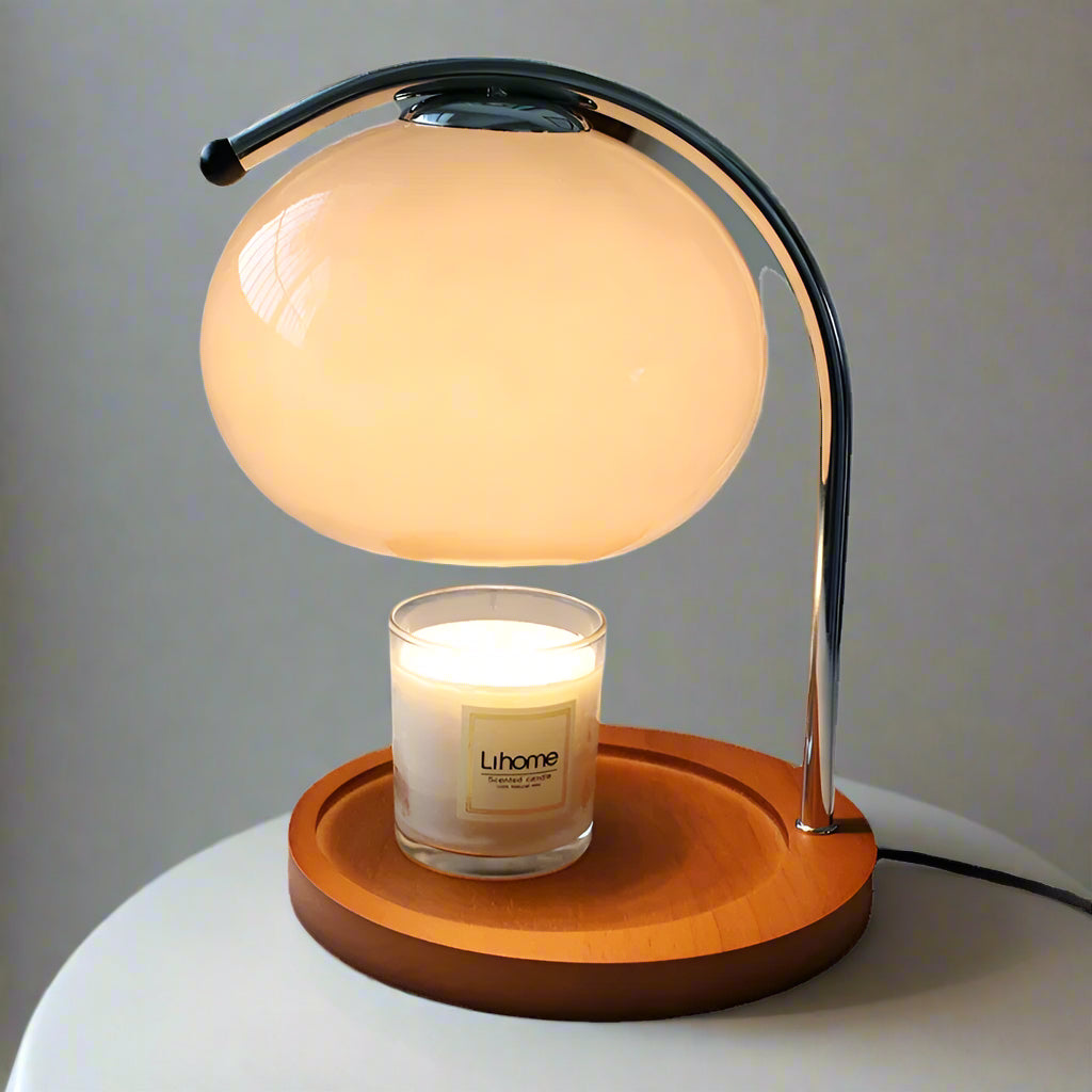 Retro Glas Kerzenwärmer Tischlampe - Aromatherapie Schreibtischlampe für Schlafzimmer und Büro