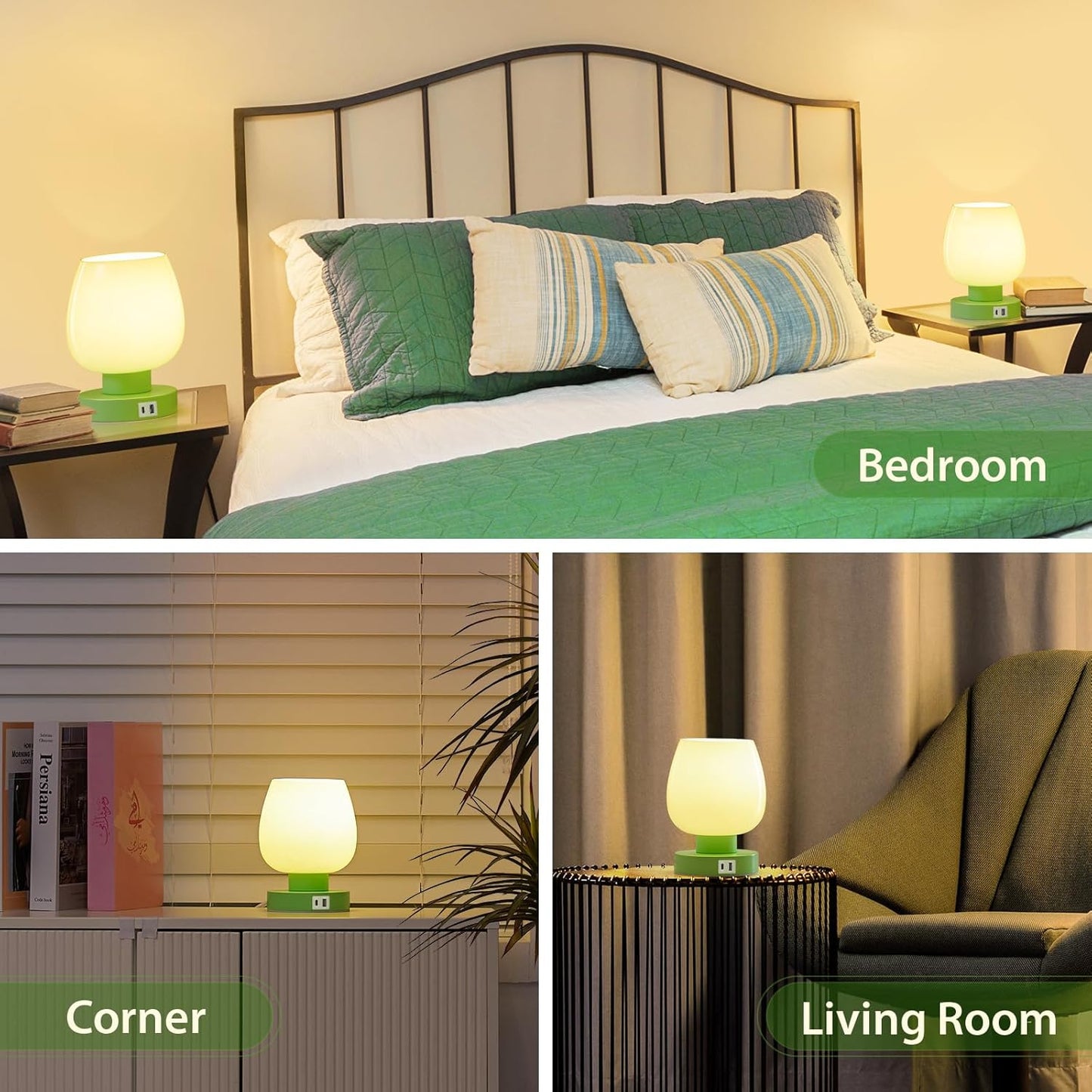 Nachttischlampen mit Touch-Funktion Set von 2
