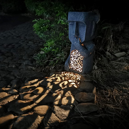 Garduru | Solarbetriebene Moai Gartenlampen