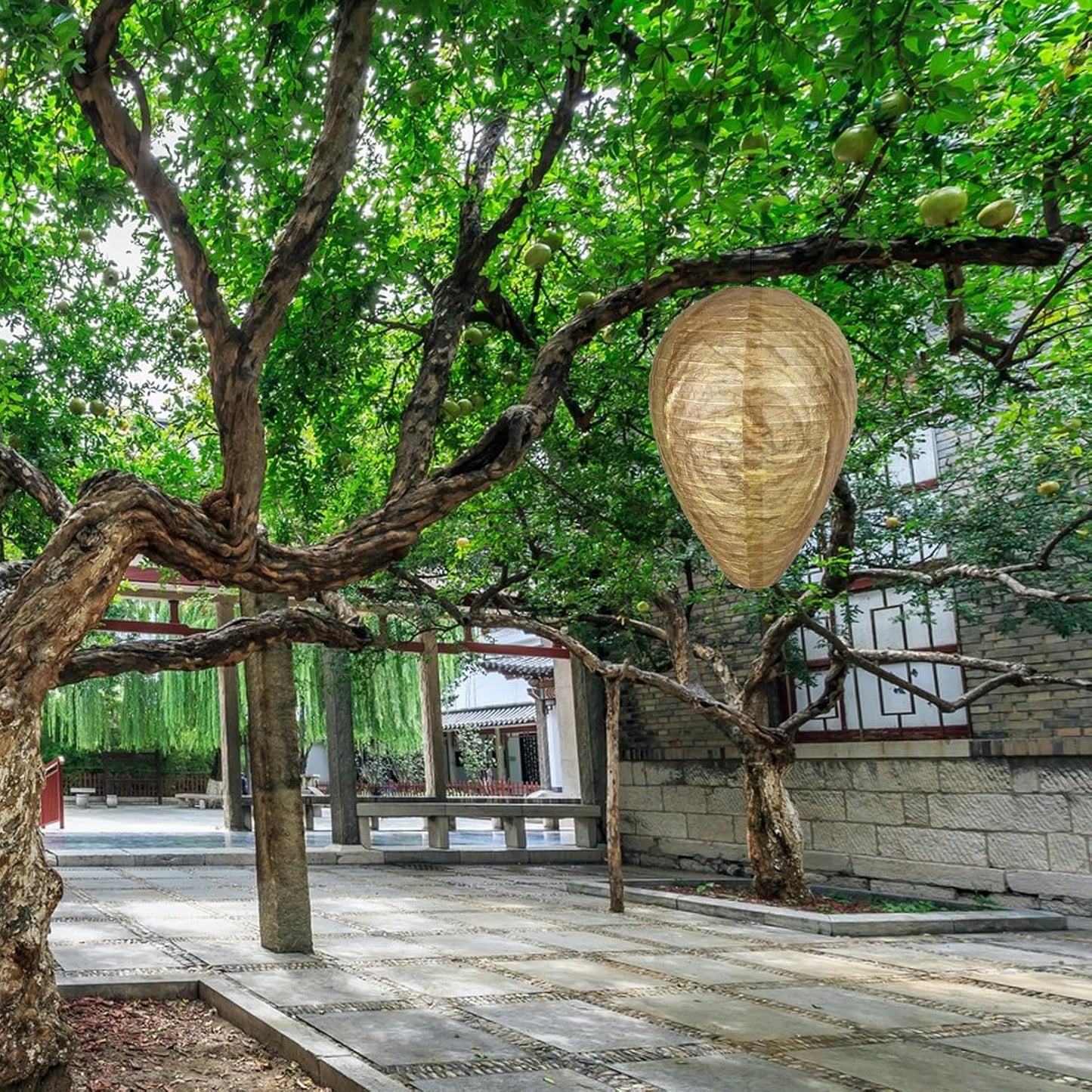 Wespennest Abwehr Lampe – Hängendes Schutznetz gegen Wespen und Insekten