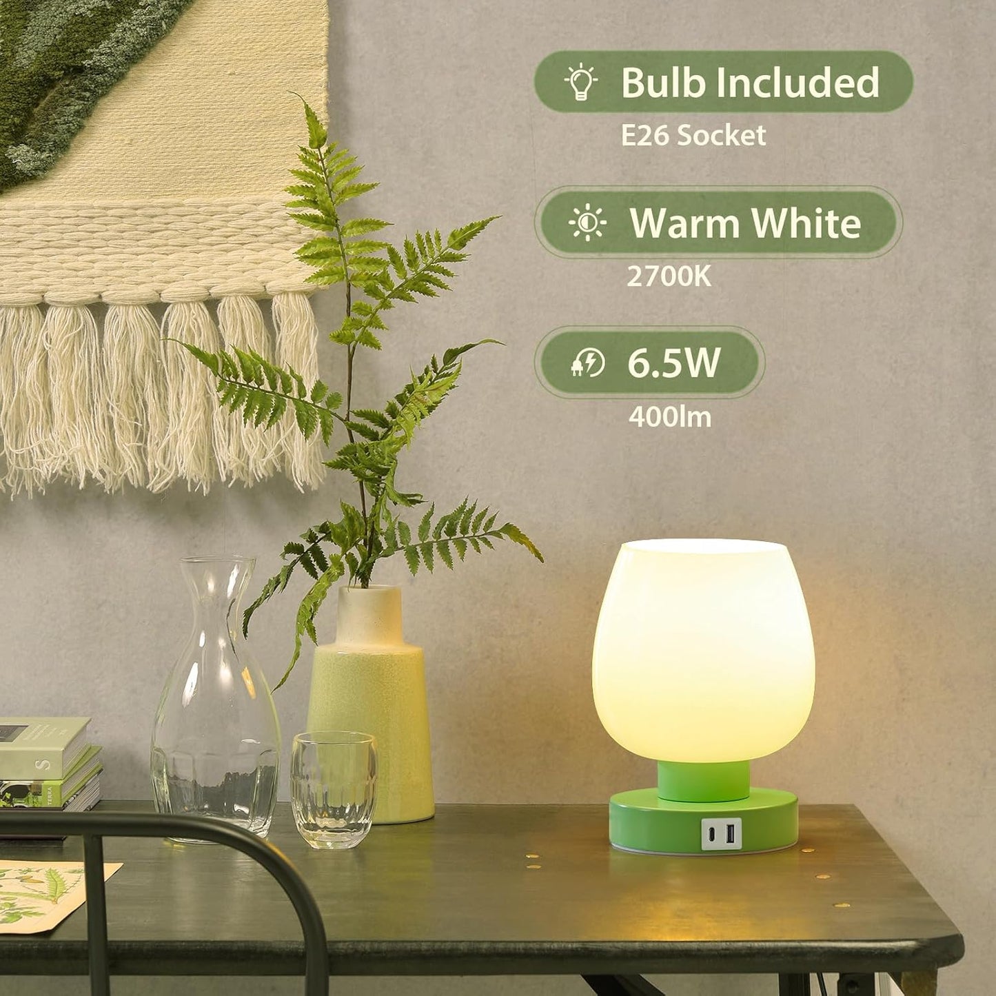 Nachttischlampen mit Touch-Funktion Set von 2