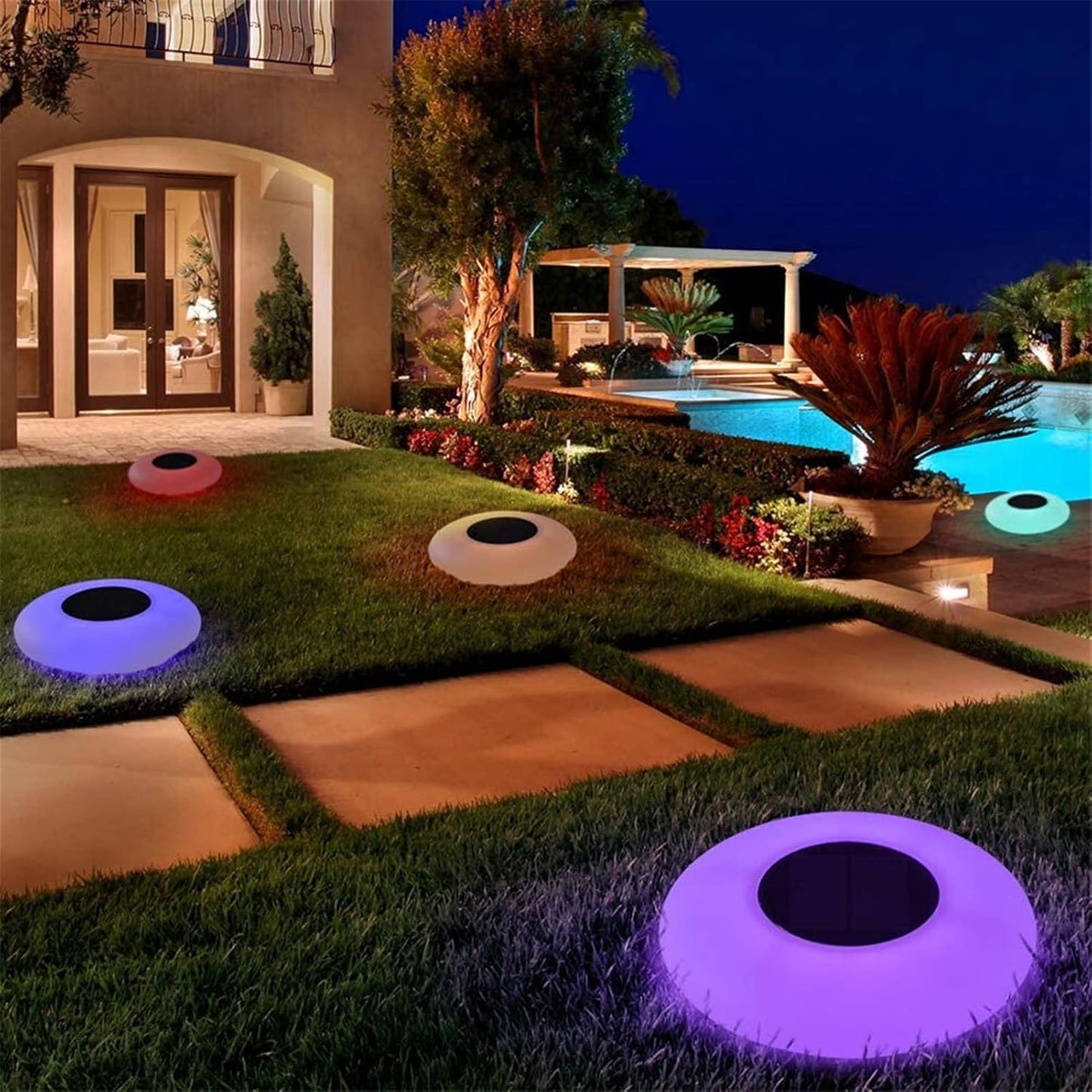 Solar Gartenleuchten Augen-Design – LED Außenbeleuchtung für Garten & Terrasse, wetterfest