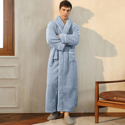 Garduru Bequemer Fleece-Pyjama, langer Bademantel