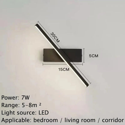Drehbare LED-Wandleuchte - Moderne Lampe für Schlafzimmer & Wohnzimmer
