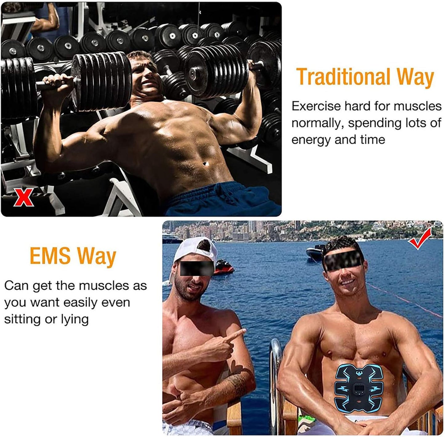 Abs Stimulator Gürtel mit EMS Muskeltraining