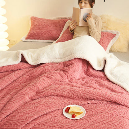 Dicke Jacquard-Fleece-Wurfdecke