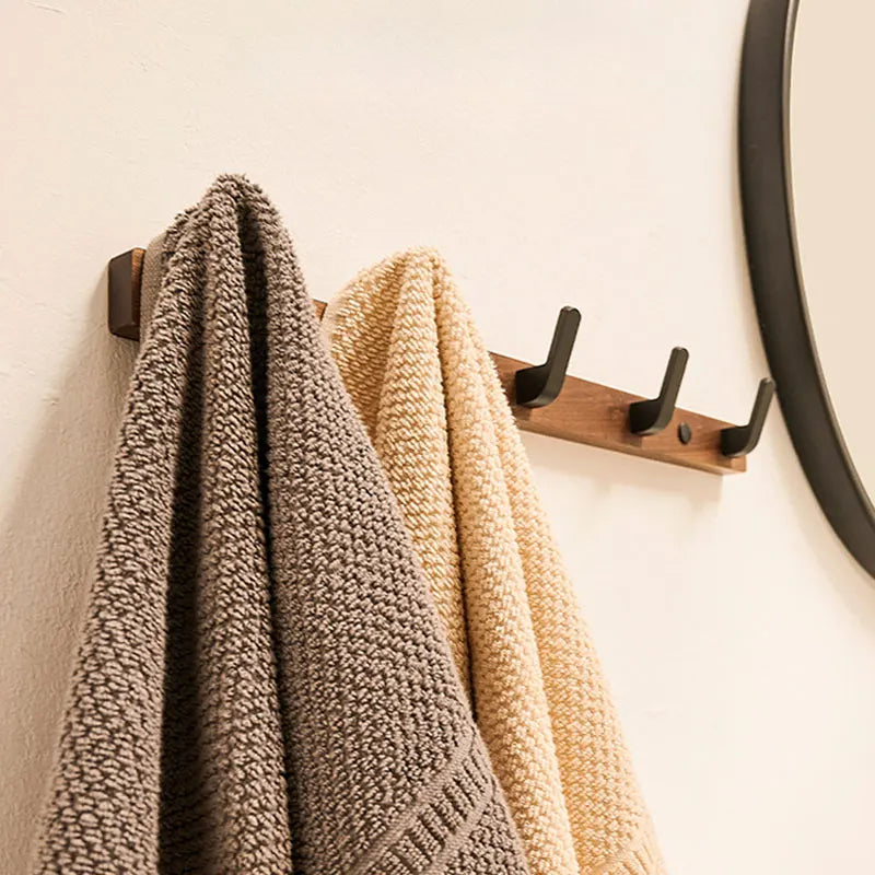 Vielseitige Holz Badezimmer Handtuch Kleidung 3-6 Haken Wandaufhängung