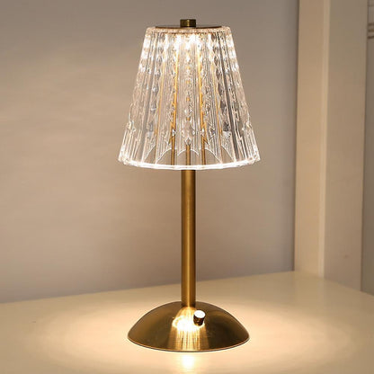 Garduru Crystal Touch Lampe – Wireless dimmbare LED Tischleuchte mit einstellbarem Farbtemperatur (USB-C)