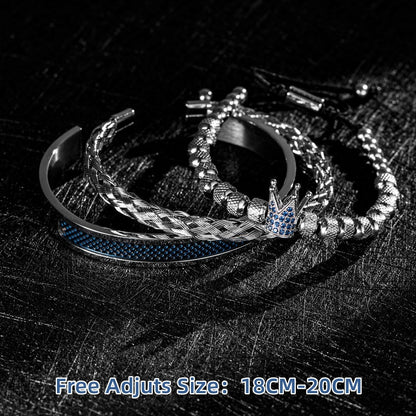 Crown Charm Armband – Goldplattierter Edelstahl mit Zirkonia – Verstellbar 18-21 cm