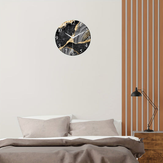 Stille Glas Wand Uhr 30 cm - Modernes Design für Wohn- und Büroschmuck