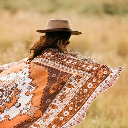 Boho Chic gemustertes Überwurfdecke
