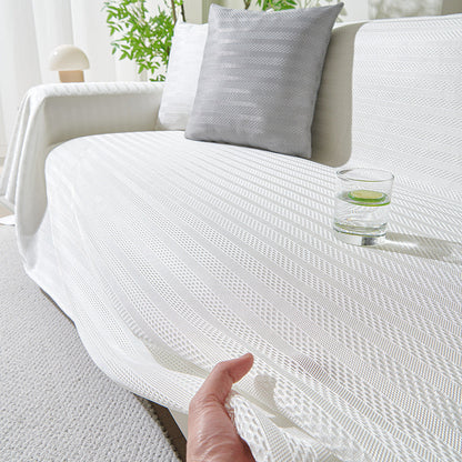 Gestreiftes Sommer-Kühlsofa-Wurf-Couchbezug