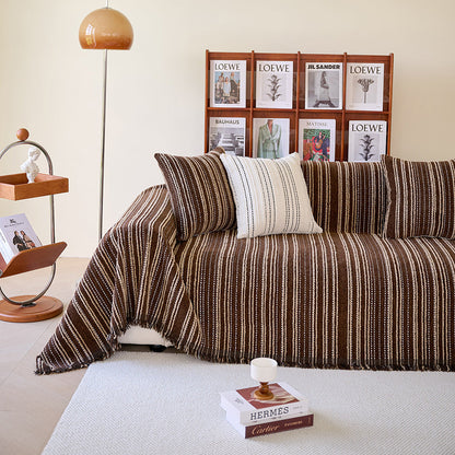 Traces of Lines Chenille Sofa/Couch Bezug