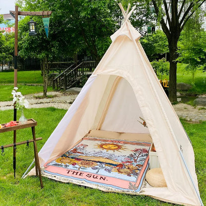 Boho Sonnen Wandteppich Decke