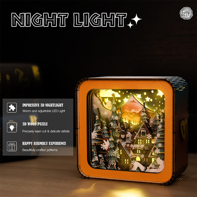 Stimmungsvolle 3D Weihnachtshaus Lichtschaale – Warmes LED Licht und Einzigartige Dekoration