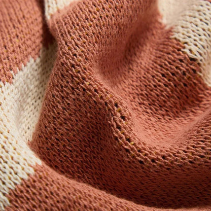 Skandinavischer Bold Floral Print Decke