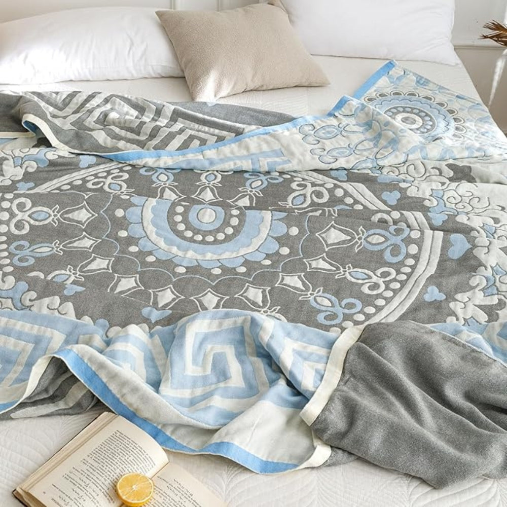 Atmungsaktive Baumwoll geometrisches Design Decke