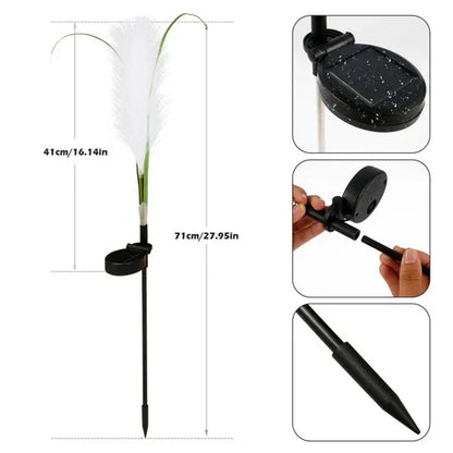 Dekorative Rattan Gartenbeleuchtung – Solar-Lampe im Grasdesign für den Außenbereich