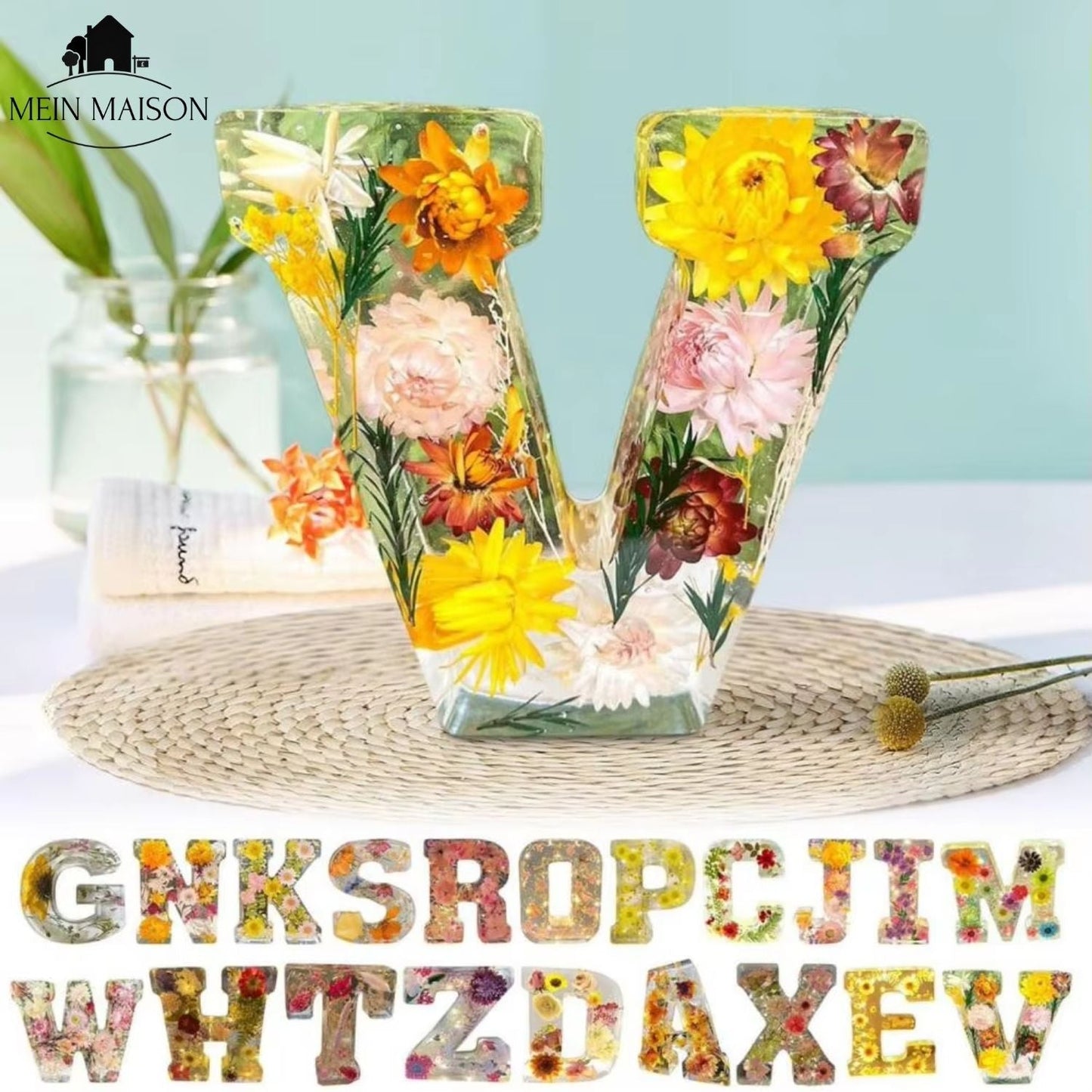 50% RABATT | FloraLetter™ - Blumenlampenbuchstaben aus Harz