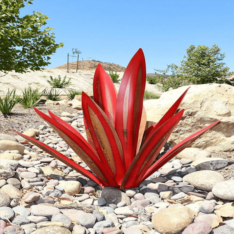 „Handgefertigte, wasserdichte Agave Lampe – Nachhaltige Gartenbeleuchtung“