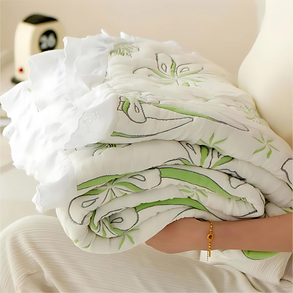 Bambusfaser Frischer Stil Blumen Decke