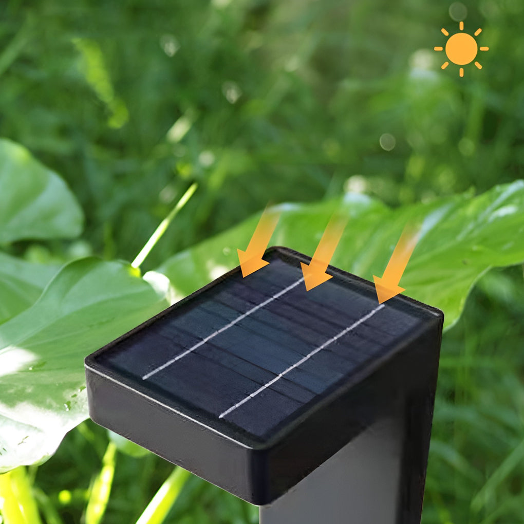 Solar Gartenweg Licht mit schwarzem Metallrahmen