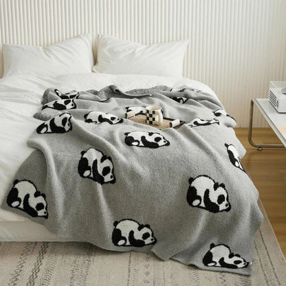 Kawaii Panda Strickdecke