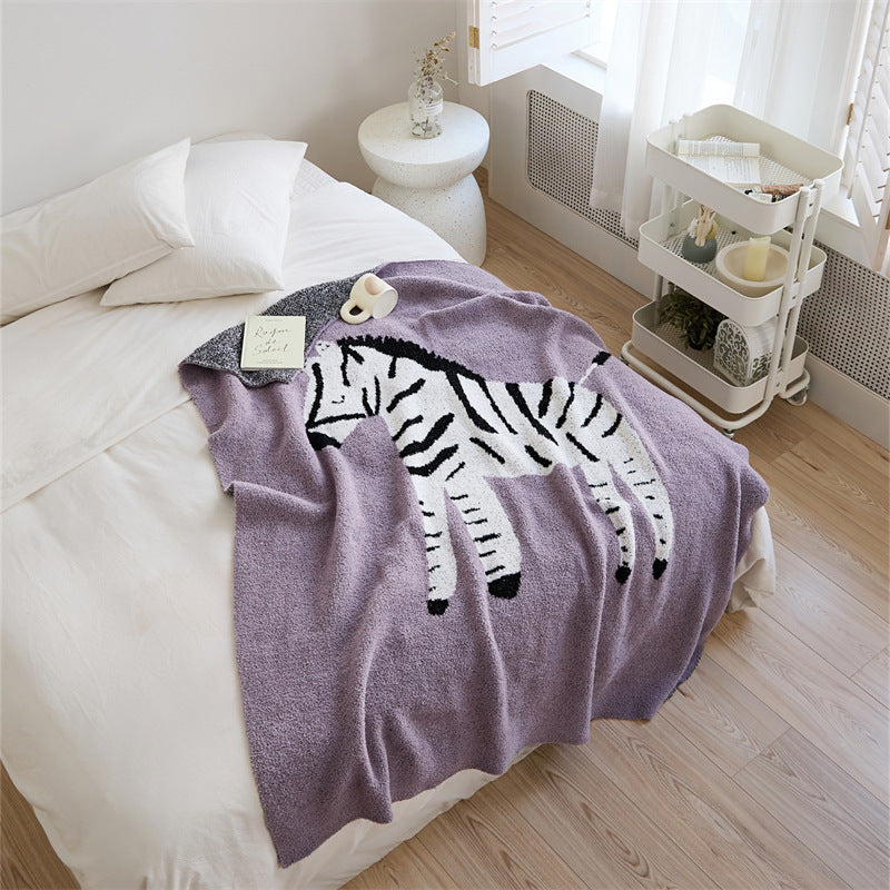 Cartoon Zebra Kuscheldecke