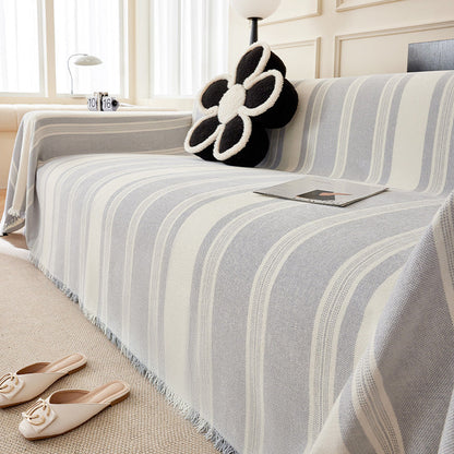 Gestreiftes Chenille Sofa-/Couchbezug