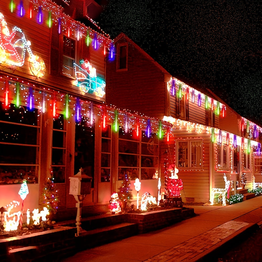 Solar-Duschlichter - Wasserdichte Meteor-Duschlichter, Mehrfarbige LED, Solarbetrieben für Außendekor
