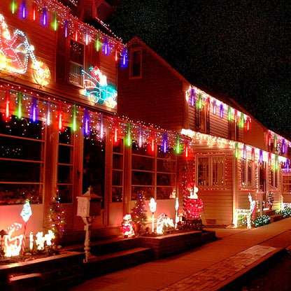 Solar-Duschlichter - Wasserdichte Meteor-Duschlichter, Mehrfarbige LED, Solarbetrieben für Außendekor