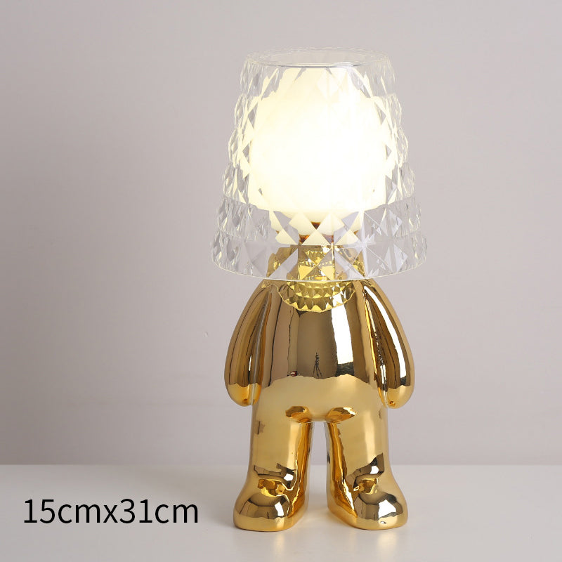 Garduru - Stilvolle Man Sculpture Tischlampe für Einzigartige Akzente