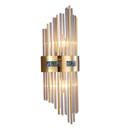 Kristall-Kristall-LED-Wandleuchte Gold, Wohnzimmer/Schlafzimmer, Metall/Acryl