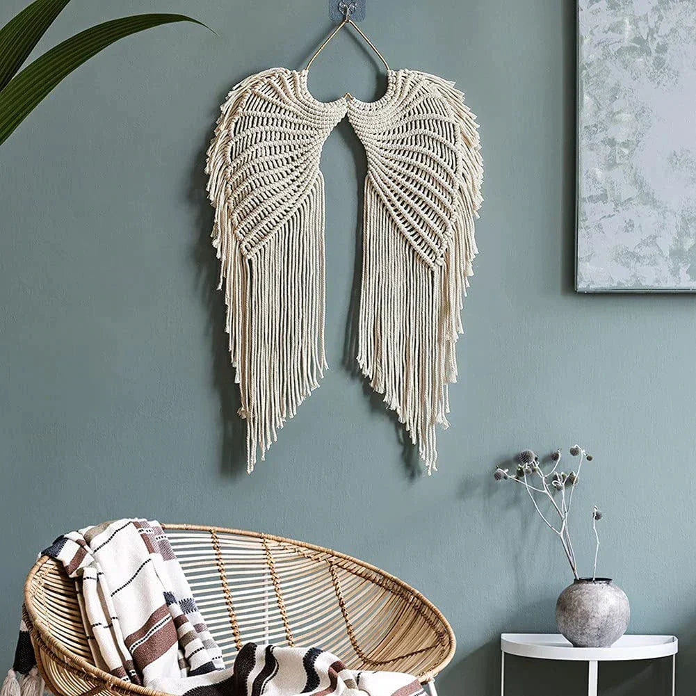 Seraphina – Bohemian Wandteppich mit elegantem Flügeldesign