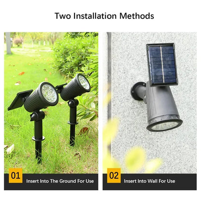 Solar-LED-Strahler - Gartenlampe - Einstellbare Helligkeit - Wasserdicht