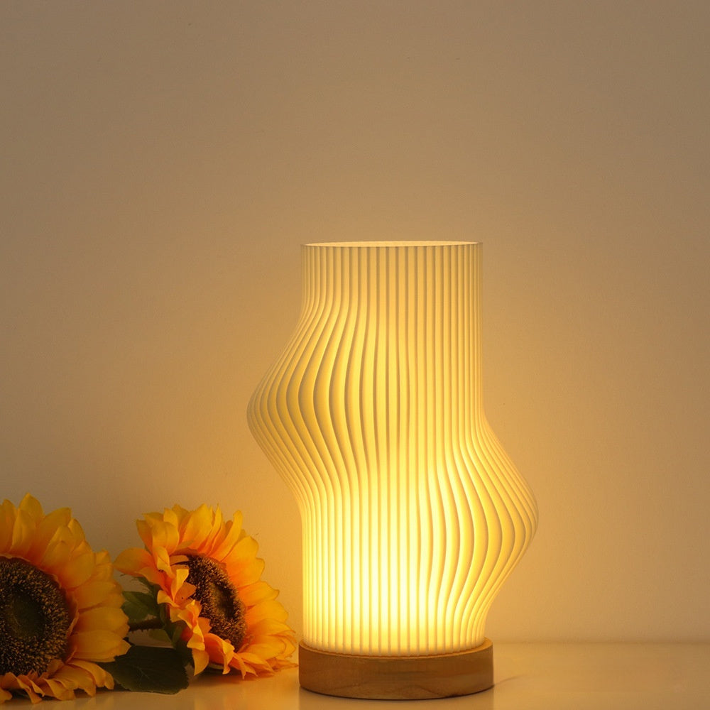 3D gedruckte Vase und Nachtlampe