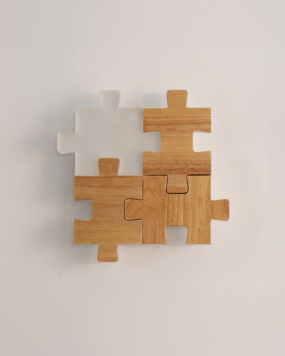 Nordic Wood Puzzles Light LED Wandleuchte