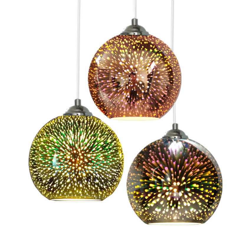 Garduru – 3D Feuerwerks Glas Pendelleuchte