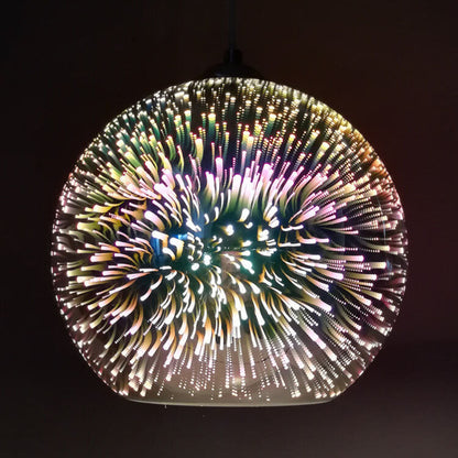 Garduru – 3D Feuerwerks Glas Pendelleuchte