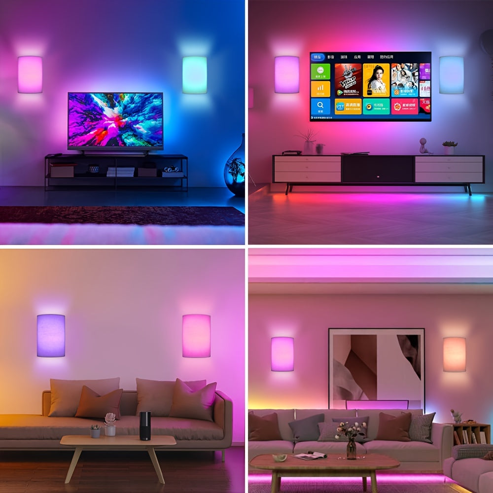 Batteriebetriebene RGB-Wandlampe mit Fernbedienung