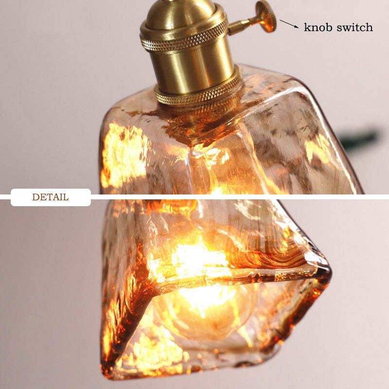 Eloise Vintage LED-Deckenlampen aus goldenem Metall und Glas für Schlafzimmer, Wohnzimmer, Esszimmer