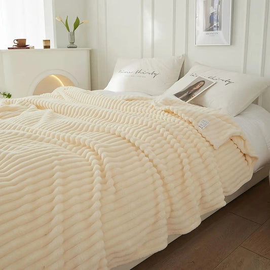 Garduru - Weiche Gerippte Kuscheldecke aus Flanell für stilvolles Wohnambiente