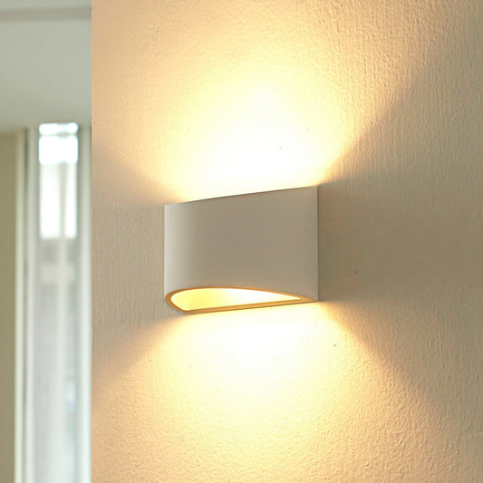 Wandleuchte Modern Weiß Gipshochlicht