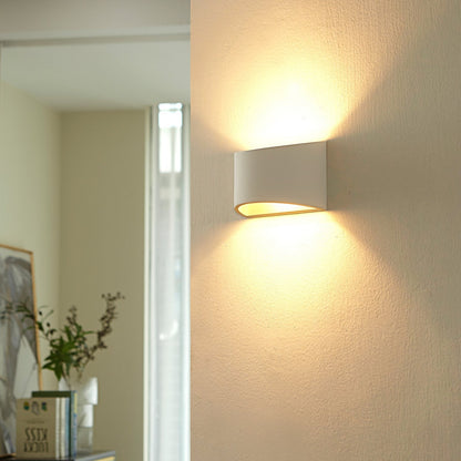 Wandleuchte Modern Weiß Gipshochlicht