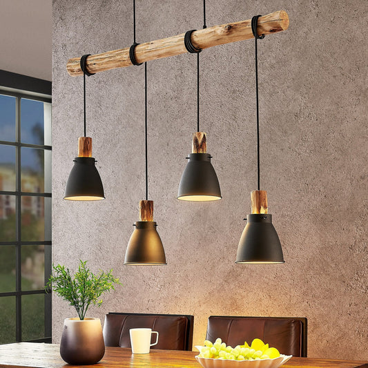 Pendelleuchte Rustikales Holz Metall Deckenlampe