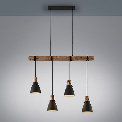 Pendelleuchte Rustikales Holz Metall Deckenlampe