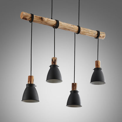 Pendelleuchte Rustikales Holz Metall Deckenlampe